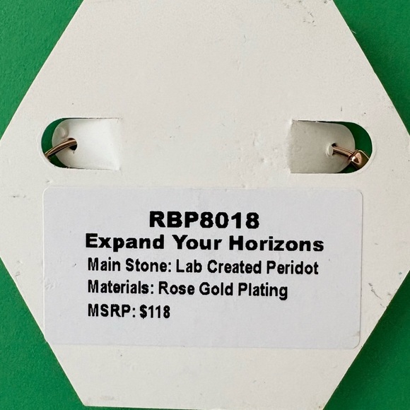 Bomb Party ROSE GOLD and PERIDOT Hoop Earrings - Picture 6 of 7